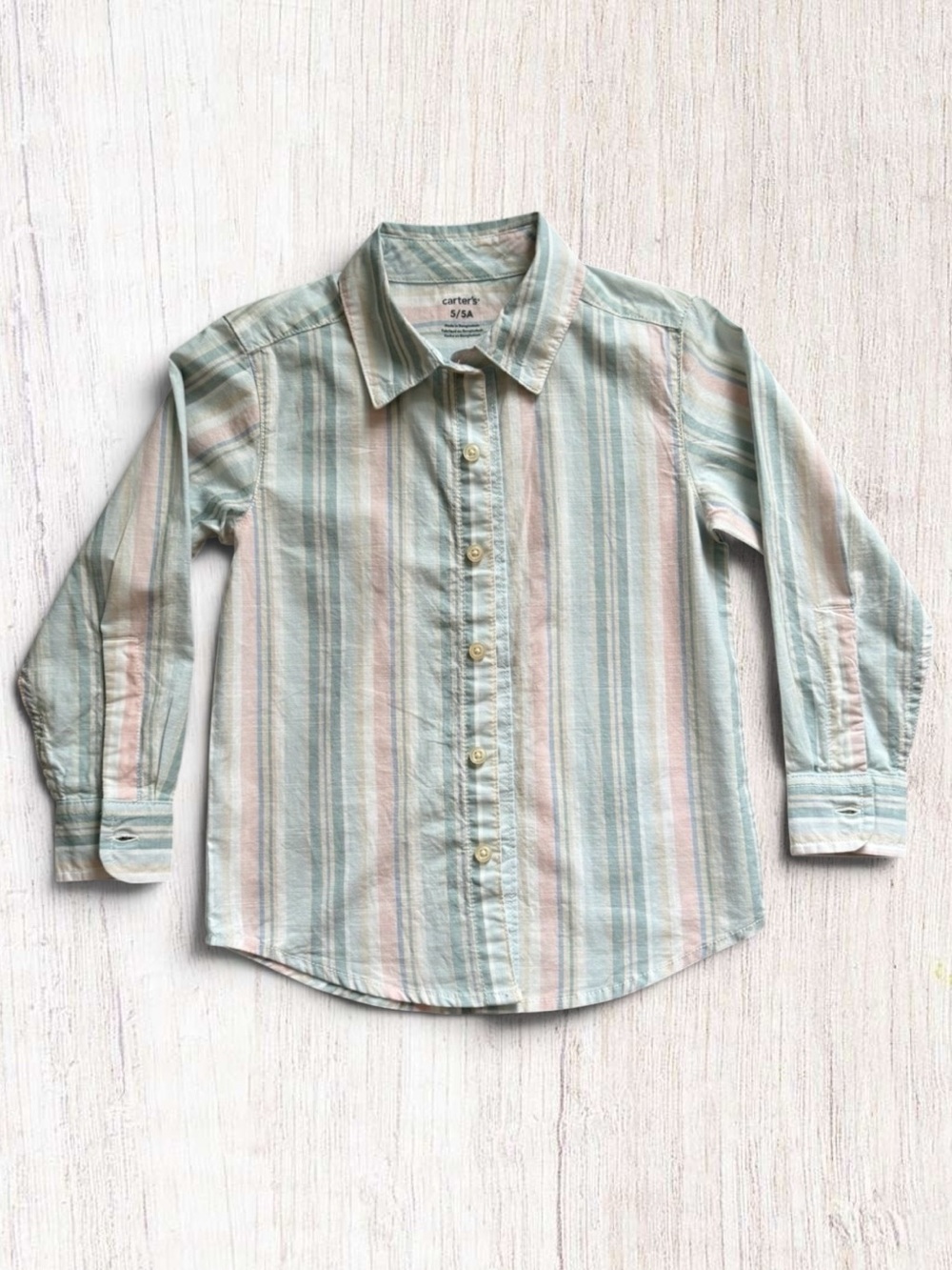 Carter's Pastel Striped Button-Down Shirt